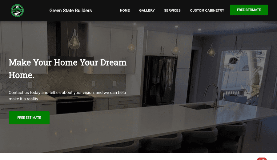 Green State Builders website image